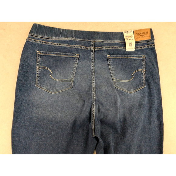 Signature gold by Levi Strauss sz 20s 36/28 Skinny Jeans pull on blue 0651 - Picture 4 of 8